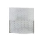 Off White Steel & Glass Wall Mounted Light for Living Room/Drawing Room/Office/Bedroom/Decoration/Lobby/Dining Room/Passage/Hall Way/Gift