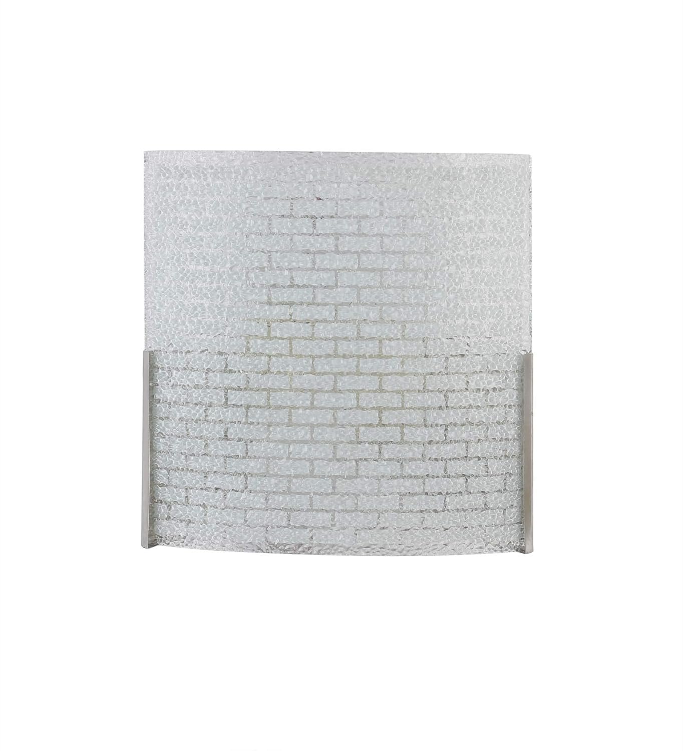 Off White Steel & Glass Wall Mounted Light for Living Room/Drawing Room/Office/Bedroom/Decoration/Lobby/Dining Room/Passage/Hall Way/Gift