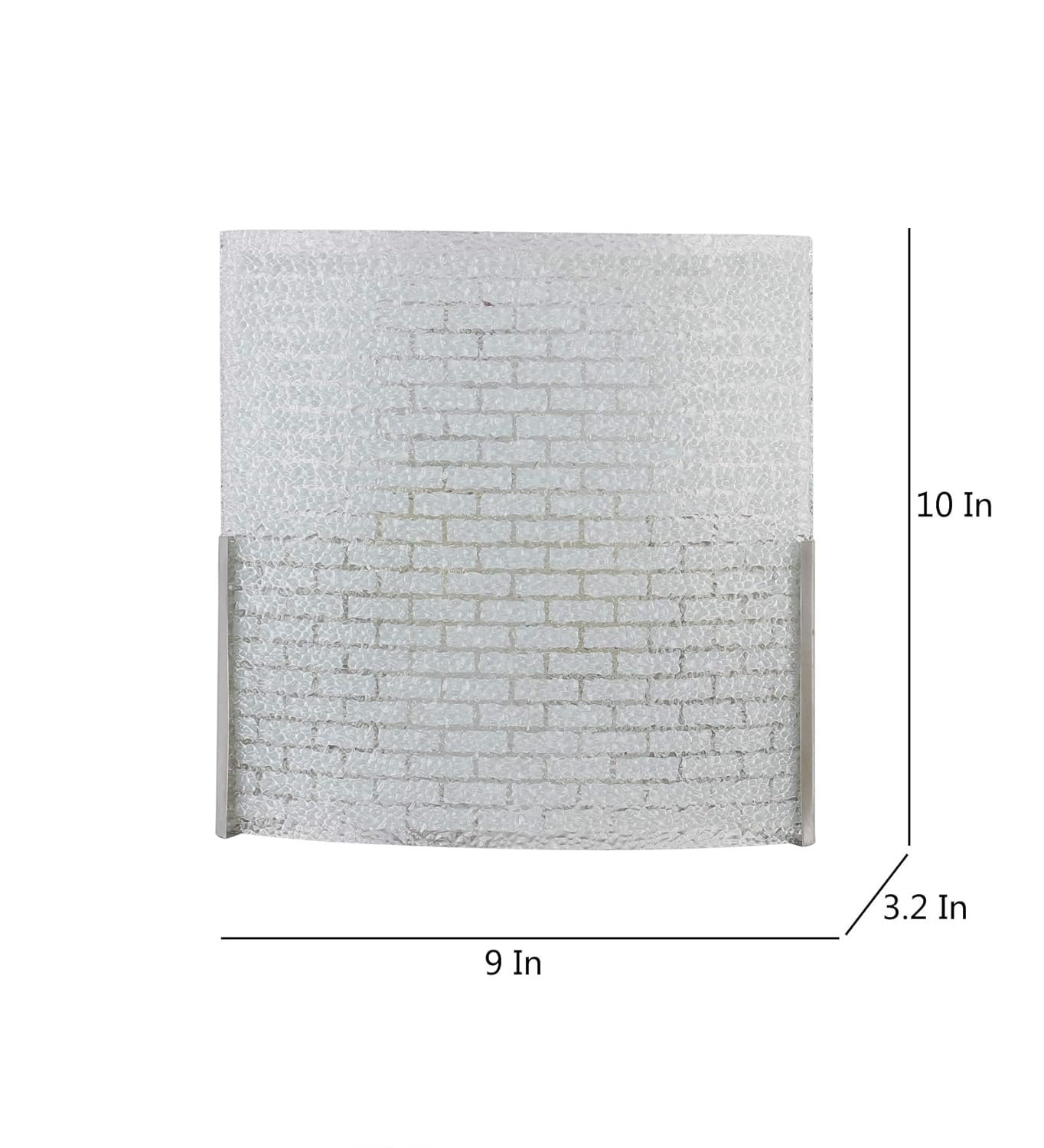 Off White Steel & Glass Wall Mounted Light for Living Room/Drawing Room/Office/Bedroom/Decoration/Lobby/Dining Room/Passage/Hall Way/Gift