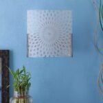 Off White Steel & Glass Wall Mounted Light for Living Room/Drawing Room/Office/Bedroom/Decoration/Lobby/Dining Room/Passage/Hall Way/Gift