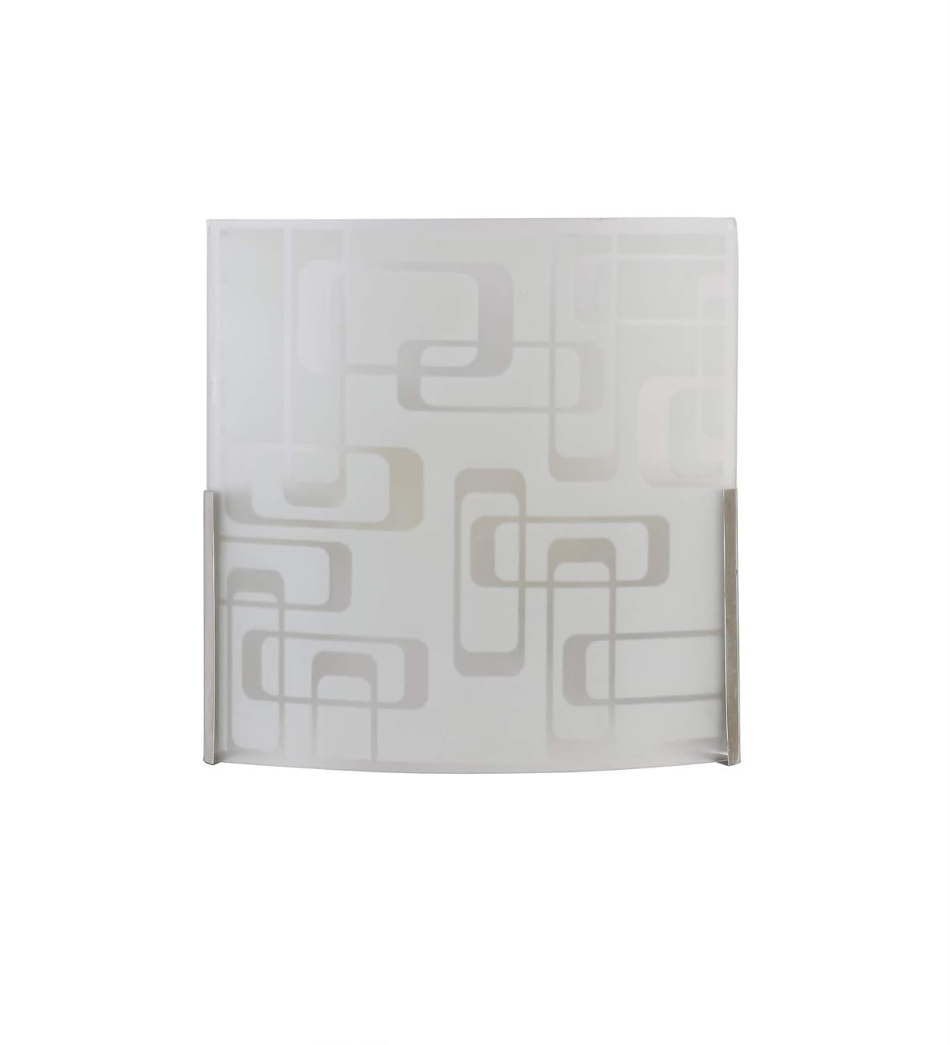 W50,Off White Steel & Glass Wall Mounted Light for Living Room/Drawing Room/Office/Bedroom/Decoration/Lobby/Dining Room/Passage/Hall Way/Gift