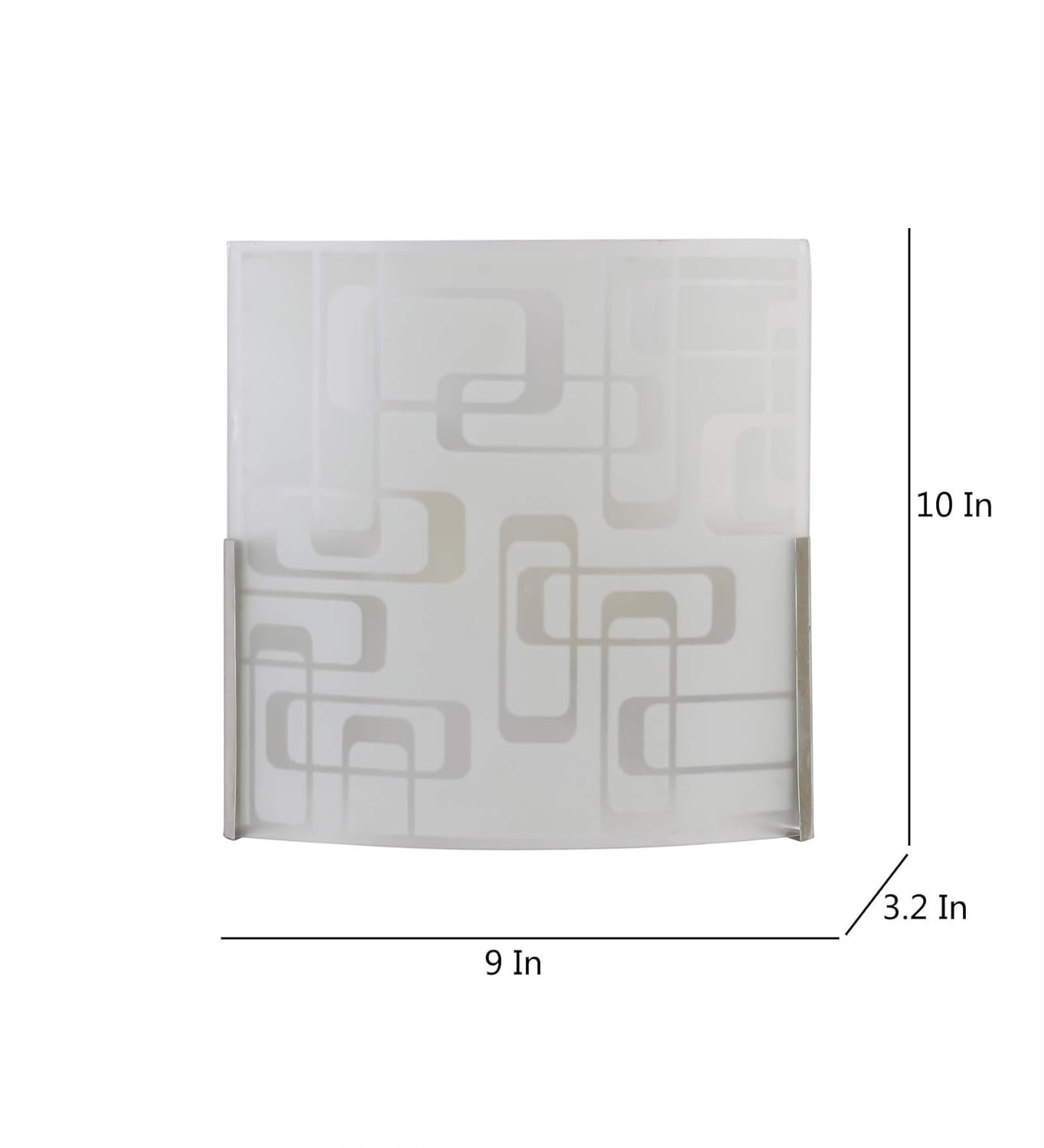 W50,Off White Steel & Glass Wall Mounted Light for Living Room/Drawing Room/Office/Bedroom/Decoration/Lobby/Dining Room/Passage/Hall Way/Gift