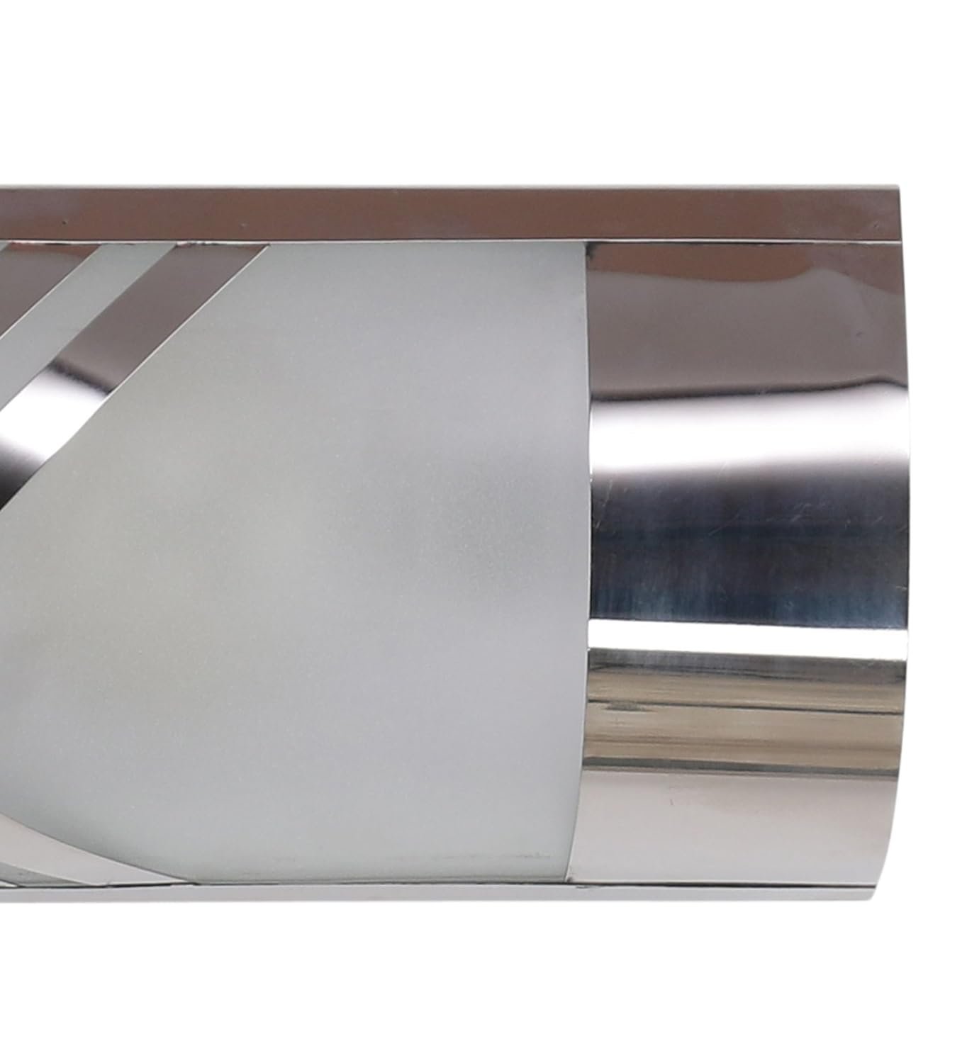 Off White Steel & Glass Bathroom Light for Wash Basin/Mirror