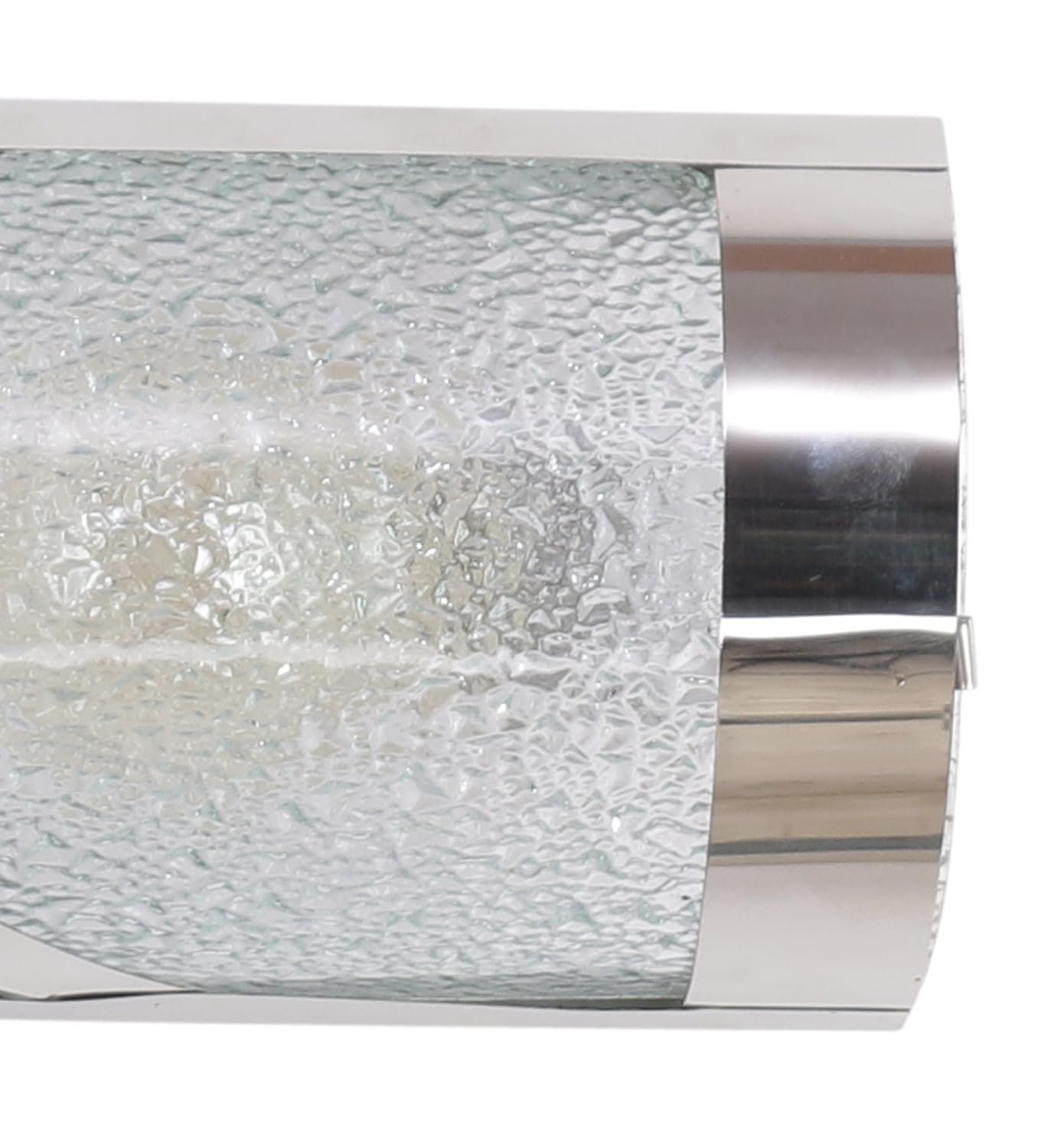 Off White Steel & Glass Bathroom Light for Wash Basin/Mirror