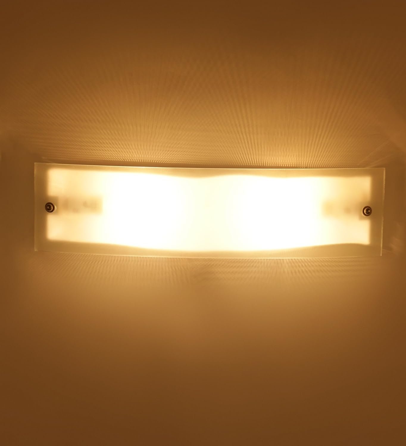 Off White Metal & Glass Bathroom Light for Wash Basin/Mirror