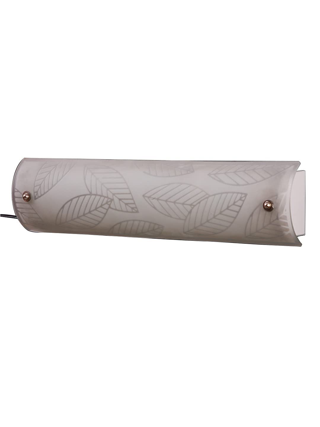 Off White Metal Leaf & Glass Bathroom Light for Wash Basin/Mirror