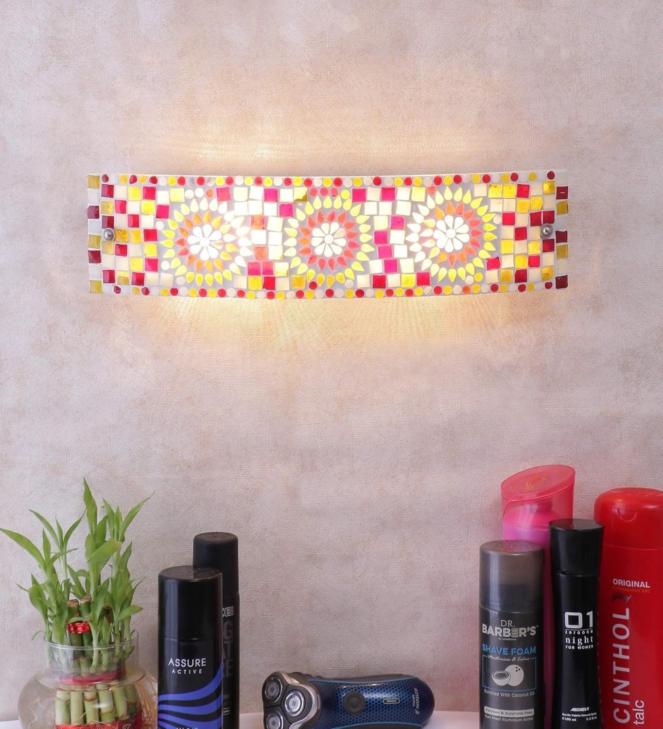 Mosaic Multicolor Glass Bathroom Light for wash Basin & Mirror