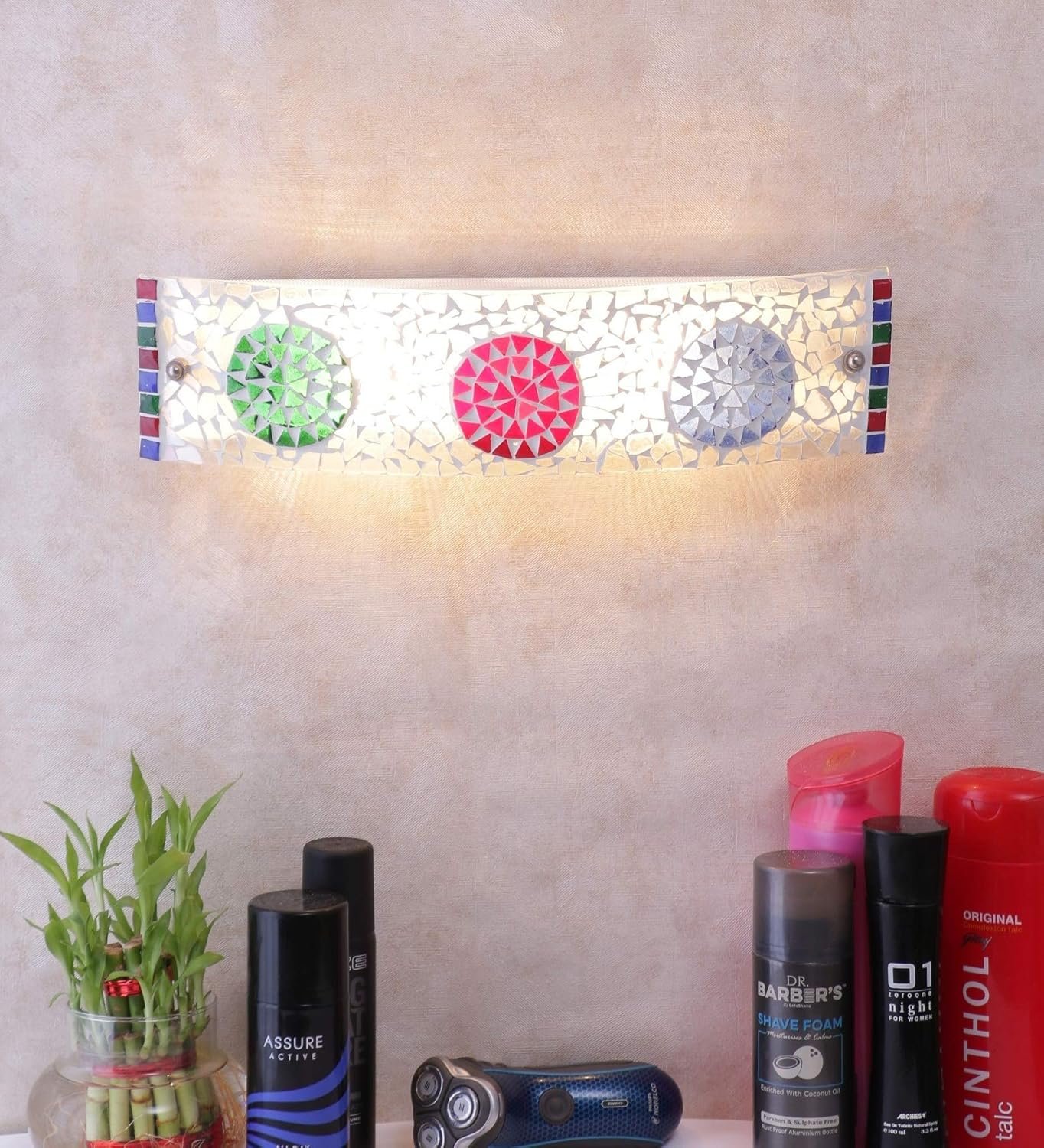 Mosaic Multicolor Glass Bathroom Light for wash Basin & Mirror