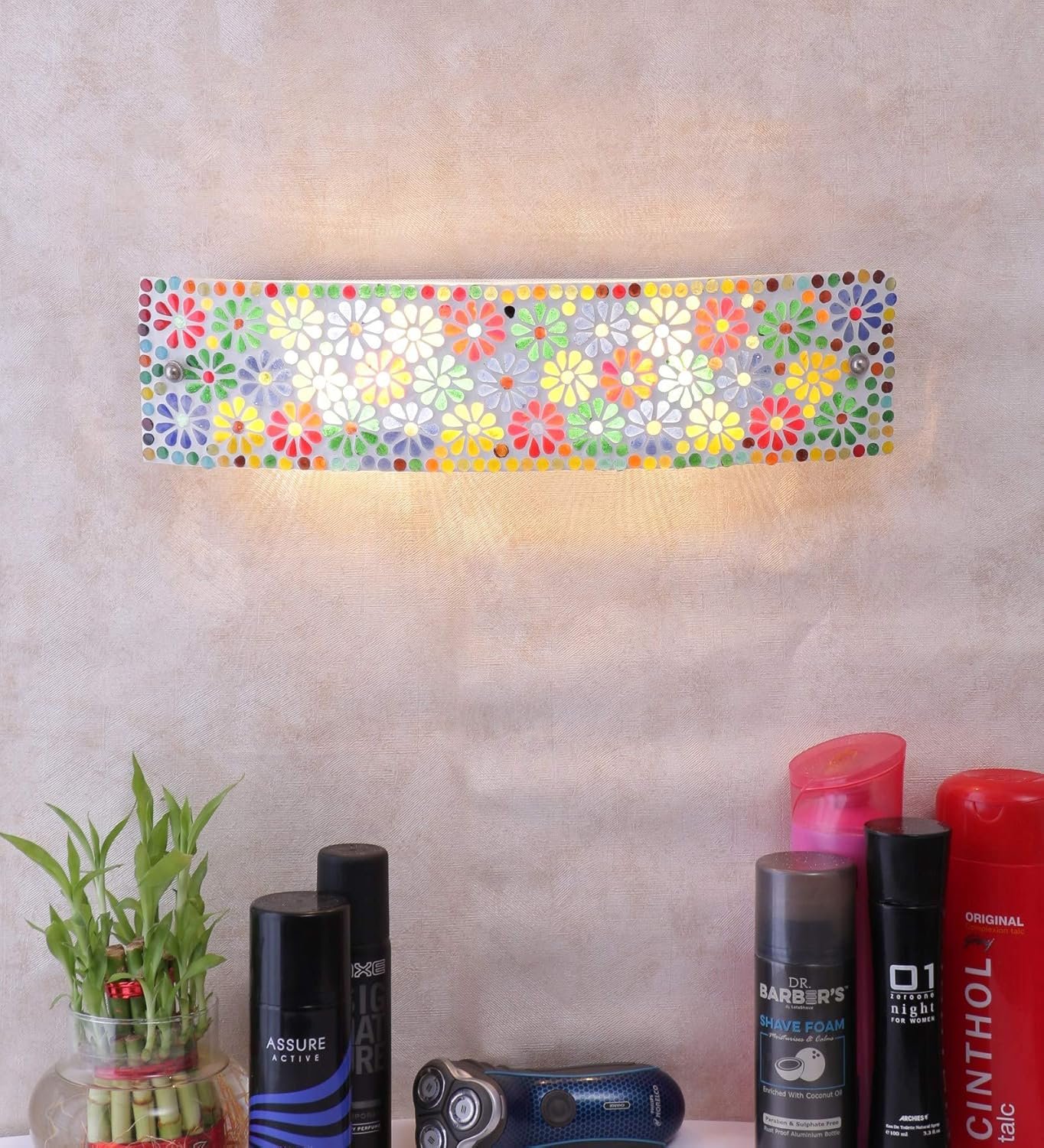 Mosaic Multicolor Glass Bathroom Light for wash Basin & Mirror