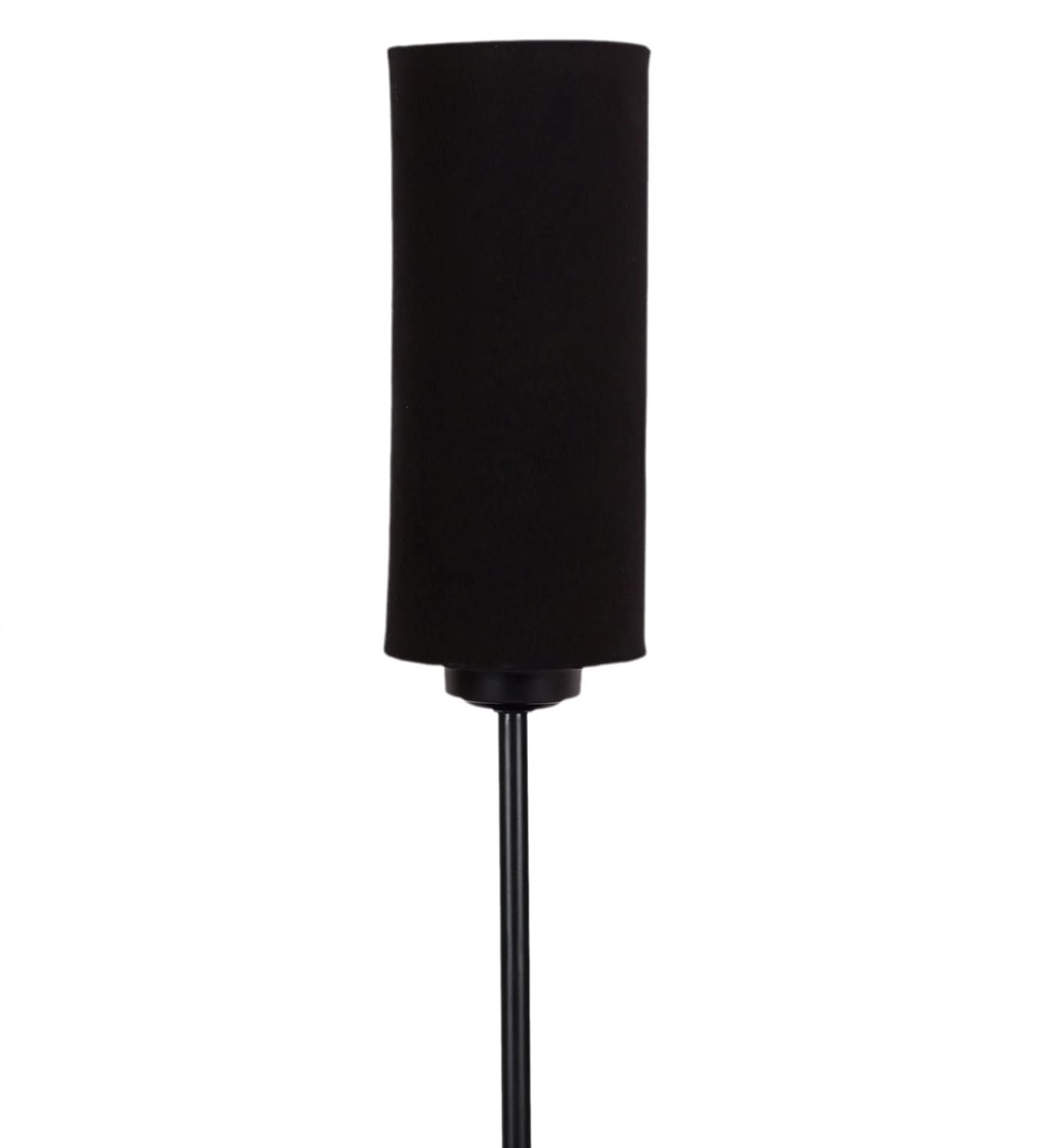 Thin Black Cotton Shade with Iron Floor lamp