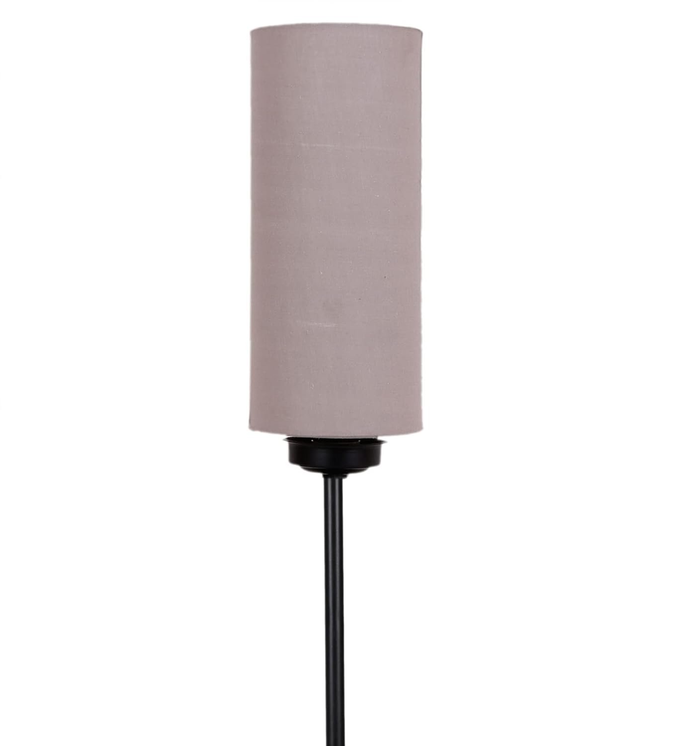 Thin Grey Cotton Shade with Iron Floor lamp