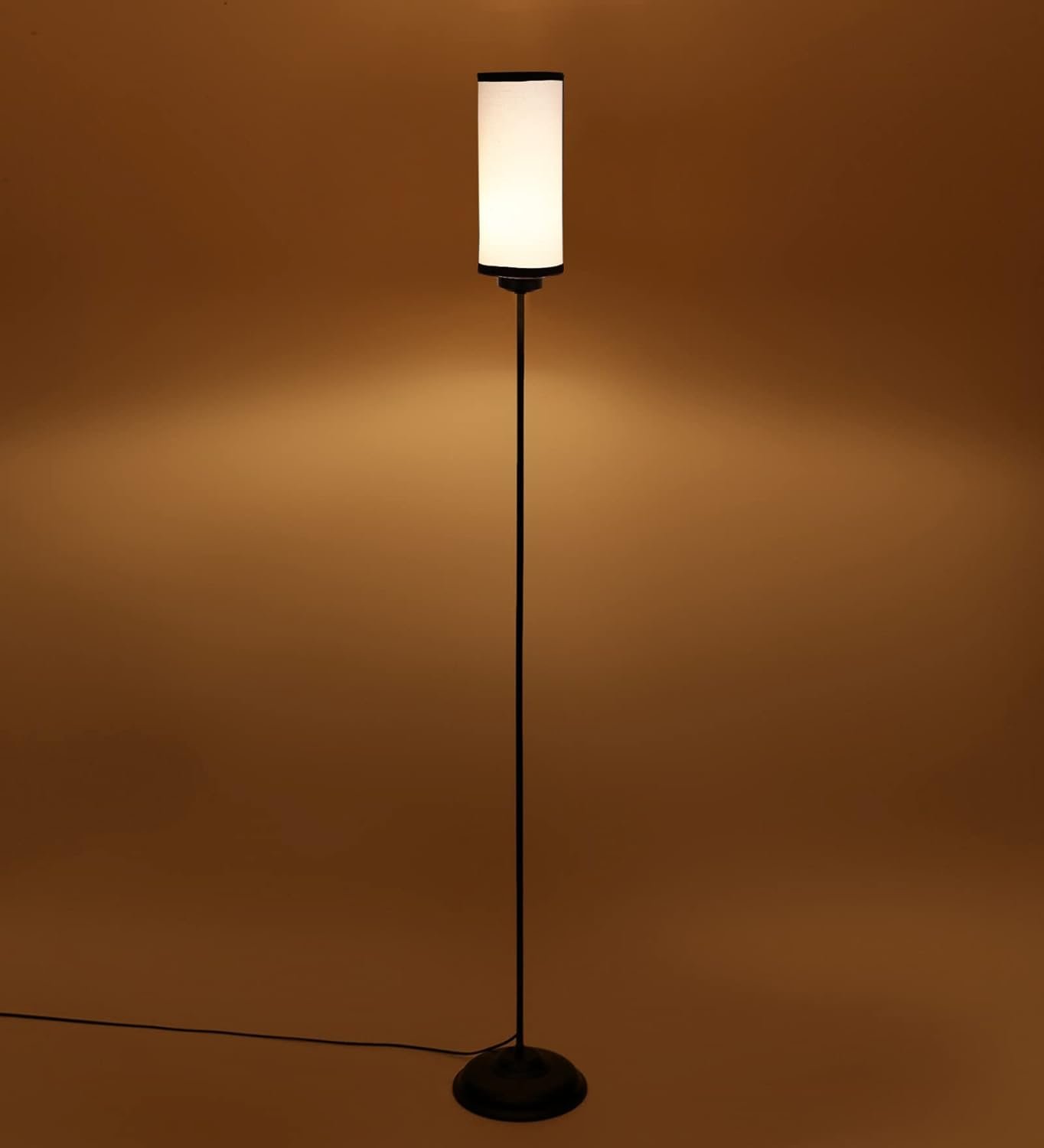 Thin Multicolor Cotton Shade with Iron Floor lamp