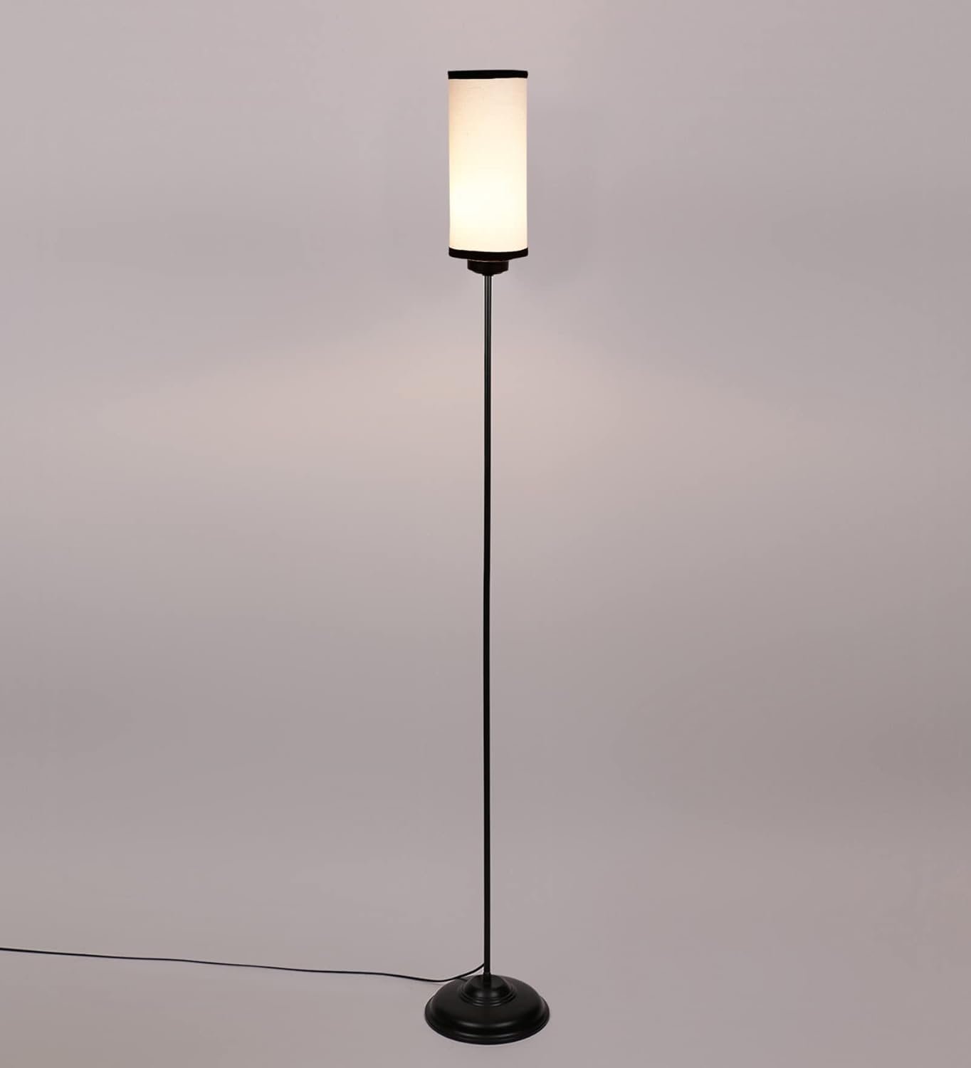 Thin Multicolor Cotton Shade with Iron Floor lamp