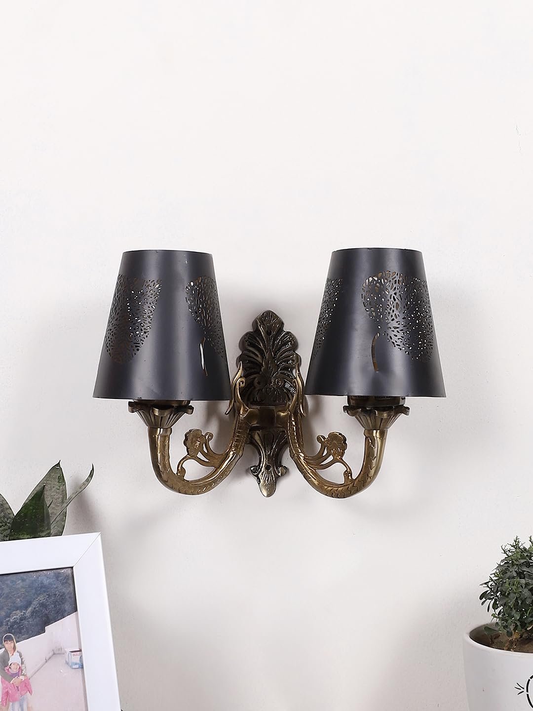 Thin Beige Jute Shade with Iron Floor lamp