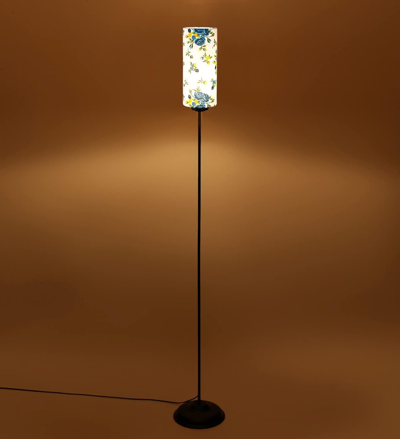 Thin Multi Cotton Shade with Iron Floor lamp (BK14)