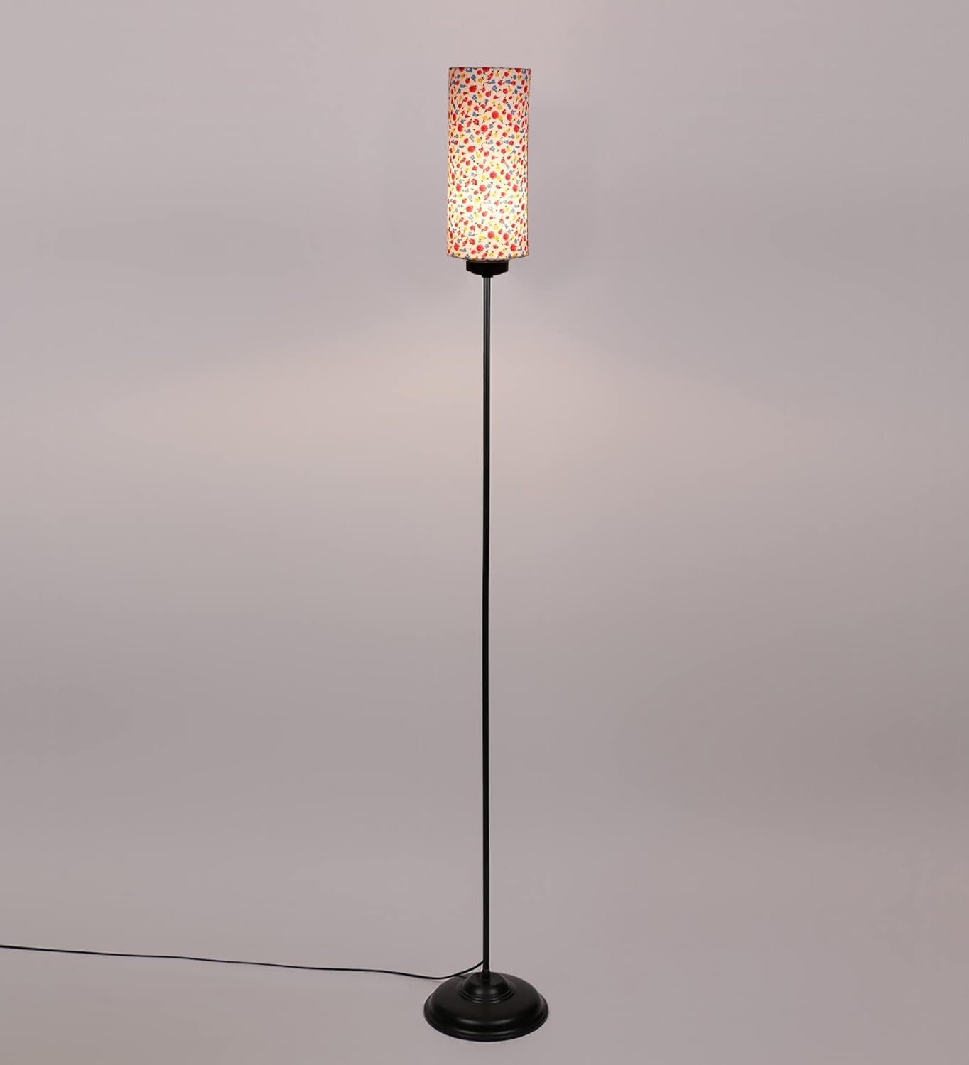 Thin Multi Cotton Shade with Iron Floor lamp(BK16)