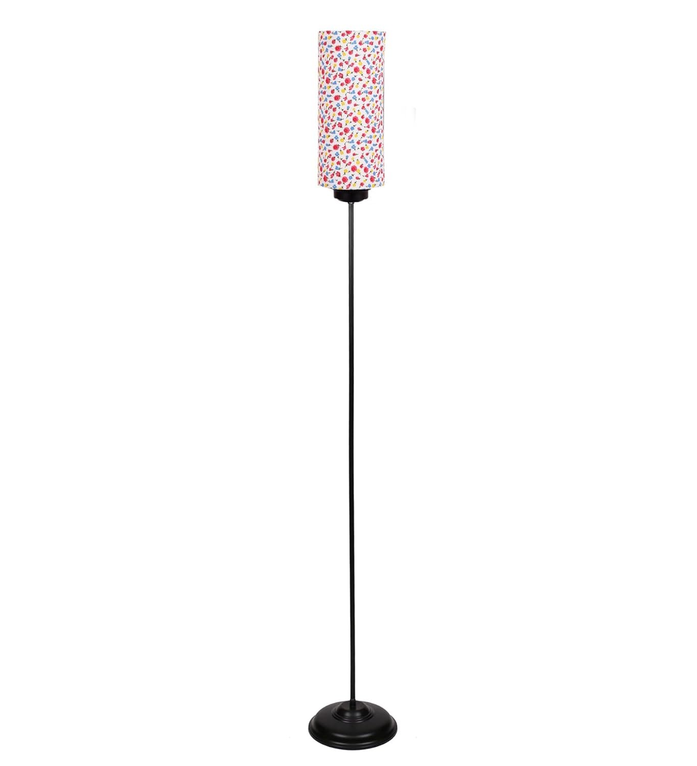 Thin Multi Cotton Shade with Iron Floor lamp(BK16)
