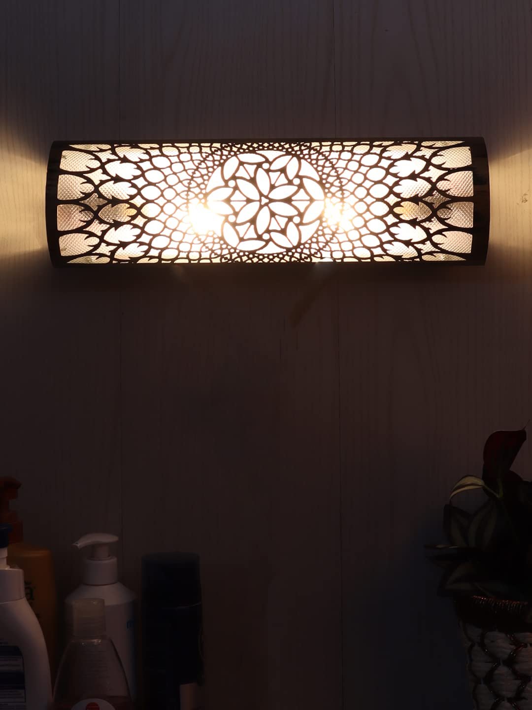 Antique Gold Finish & Glass Bath Light for Wash Basin & Mirror (Golden),BL101