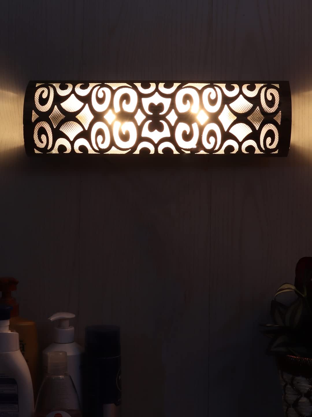 Antique Gold Finish & Glass Bath Light for Wash Basin & Mirror (Golden),BL103