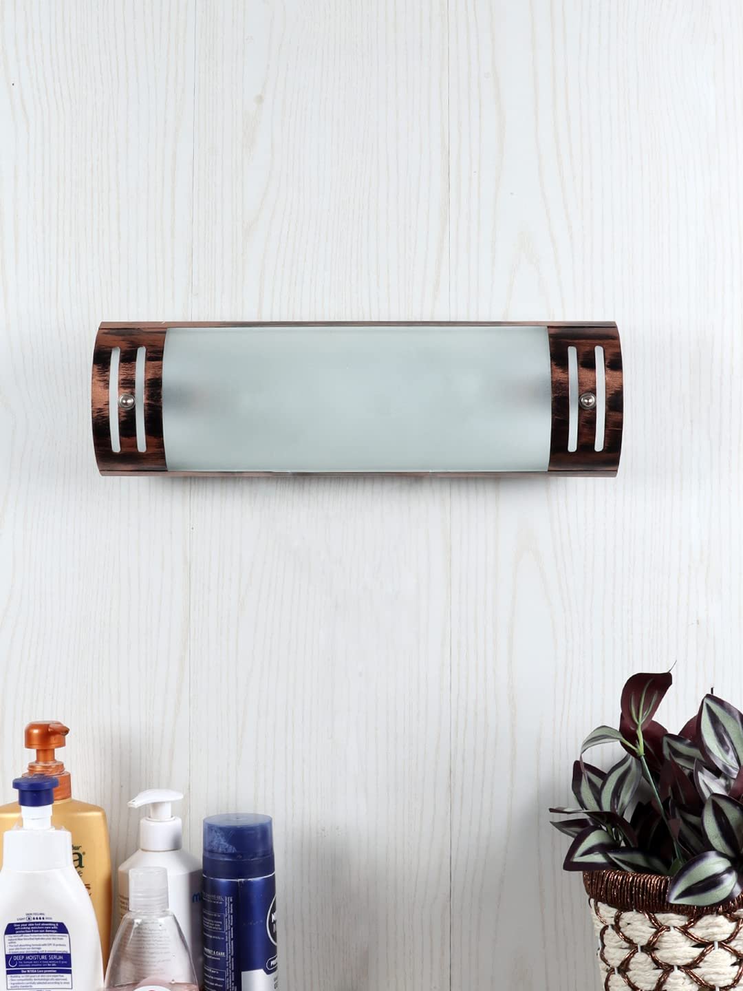 Copper Finish Frosted Glass Bath Light for Wash Basin & Mirror,BL104