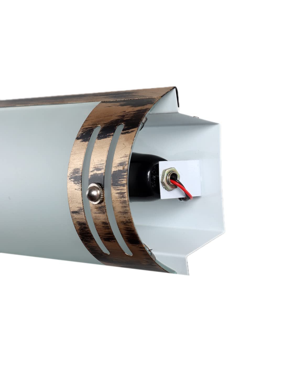 Antique Gold Finish Frosted Glass Bath Light for Wash Basin & Mirror (Golden),BL1