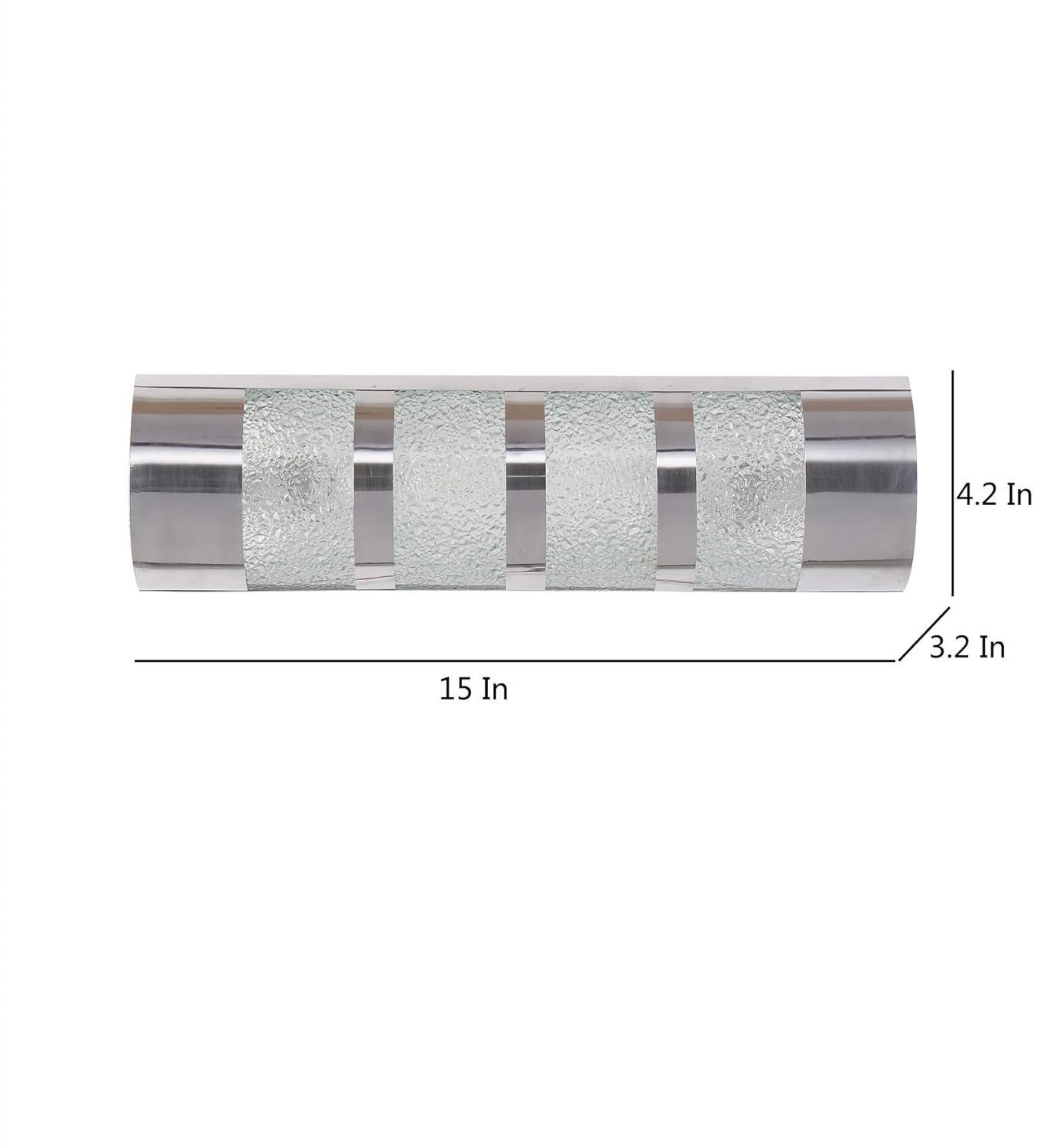 Off White Steel Stripes Bathroom Light for Wash Basin/Mirror