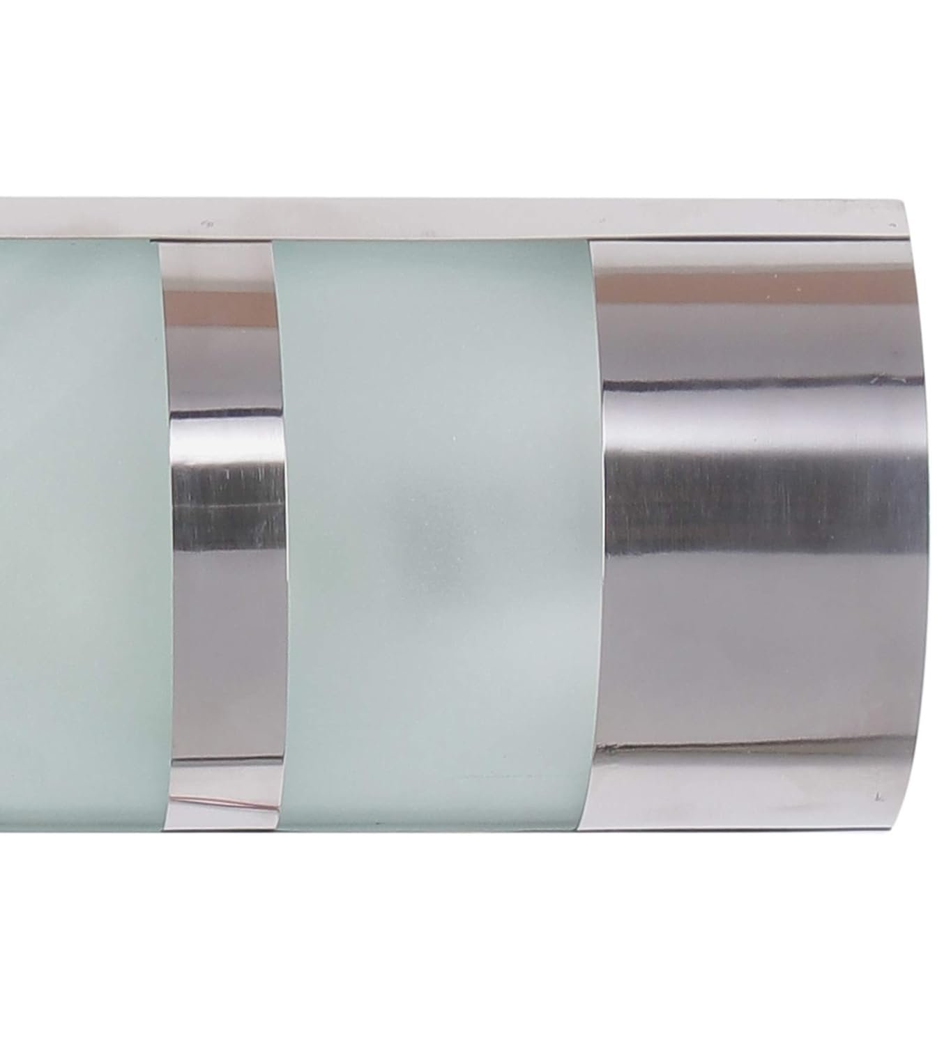 Off White Steel Stripes Frosted Bathroom Light for Wash Basin/Mirror