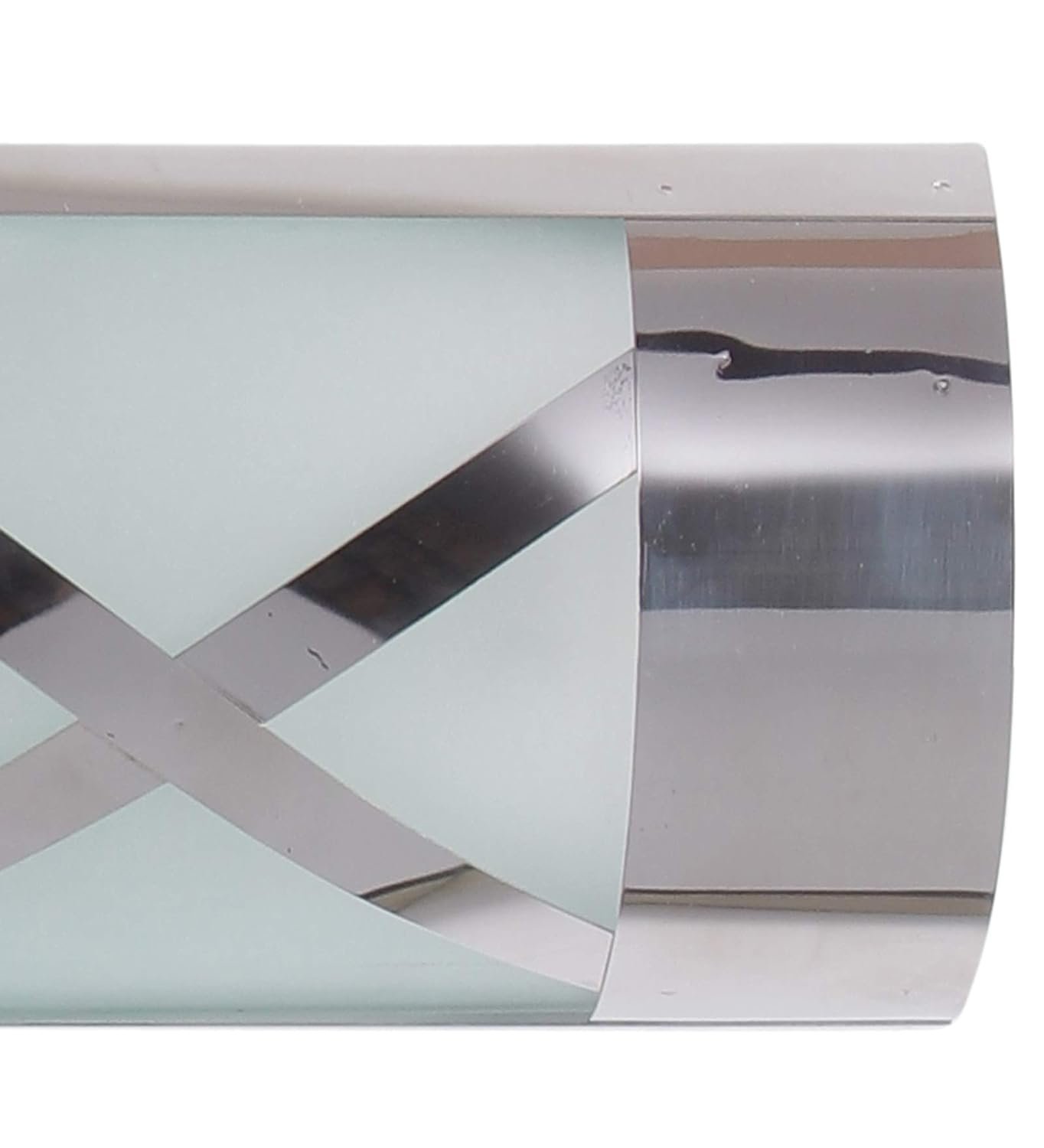 Off White Steel Cross Frosted Bathroom Light for Wash Basin/Mirror