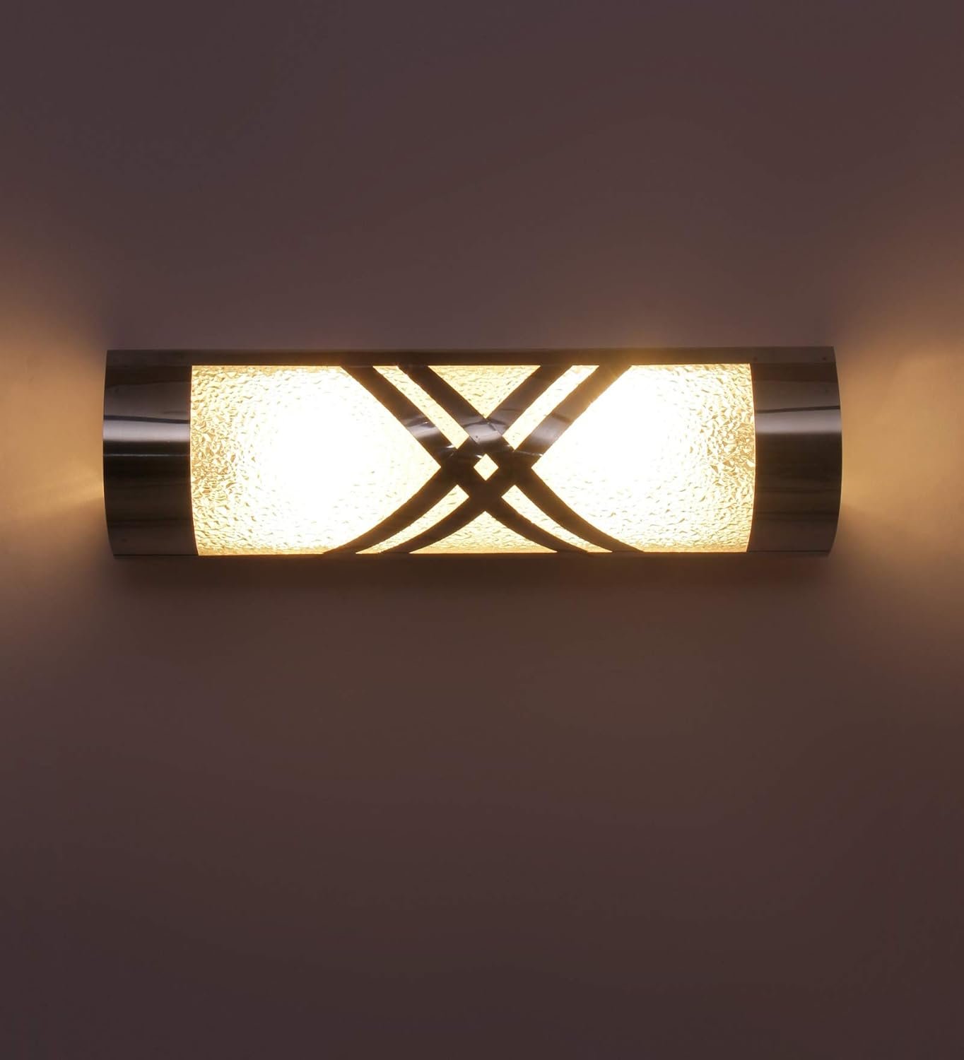 Off White Steel Cross Bathroom Light for Wash Basin/Mirror