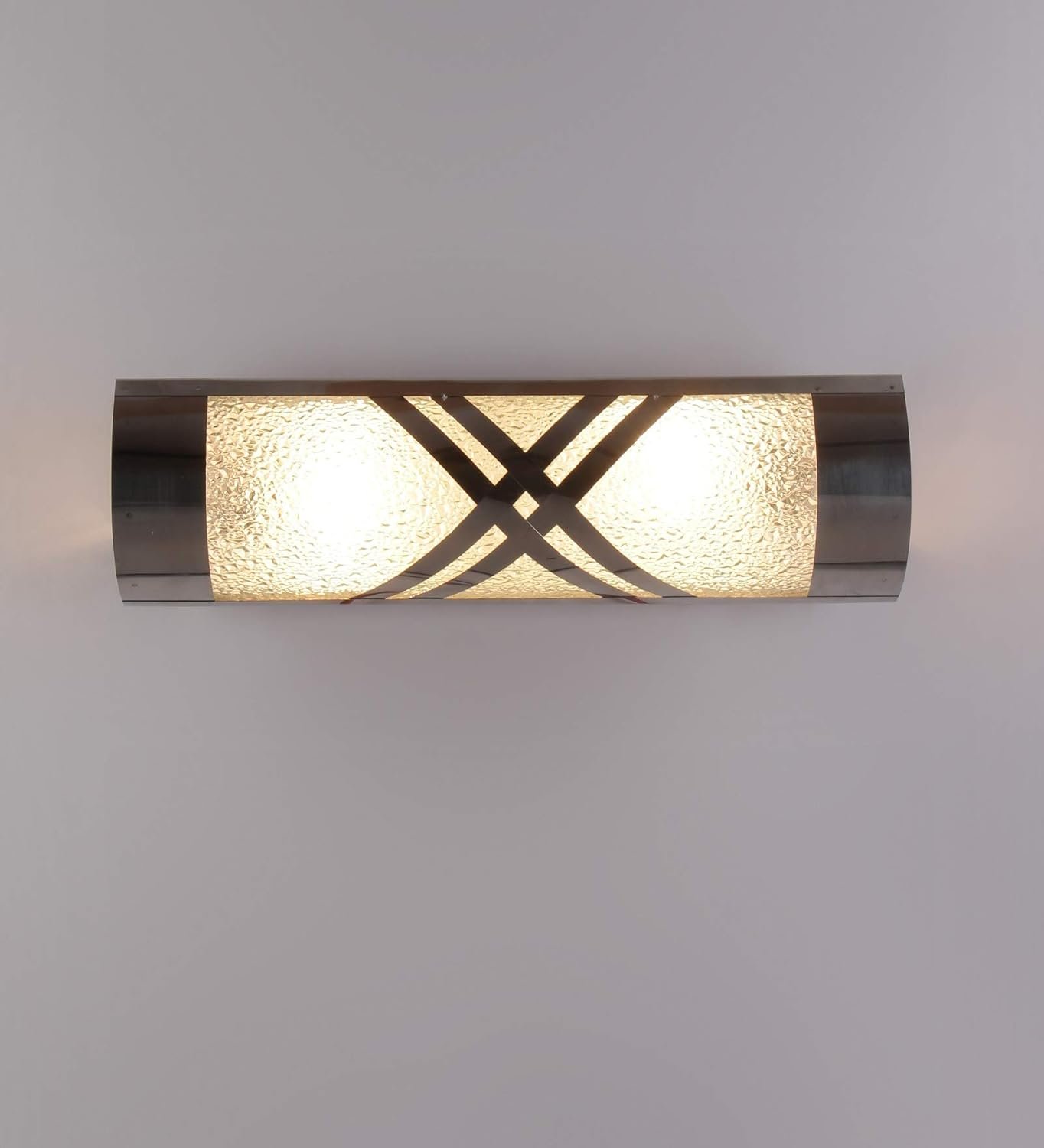 Off White Steel Cross Bathroom Light for Wash Basin/Mirror