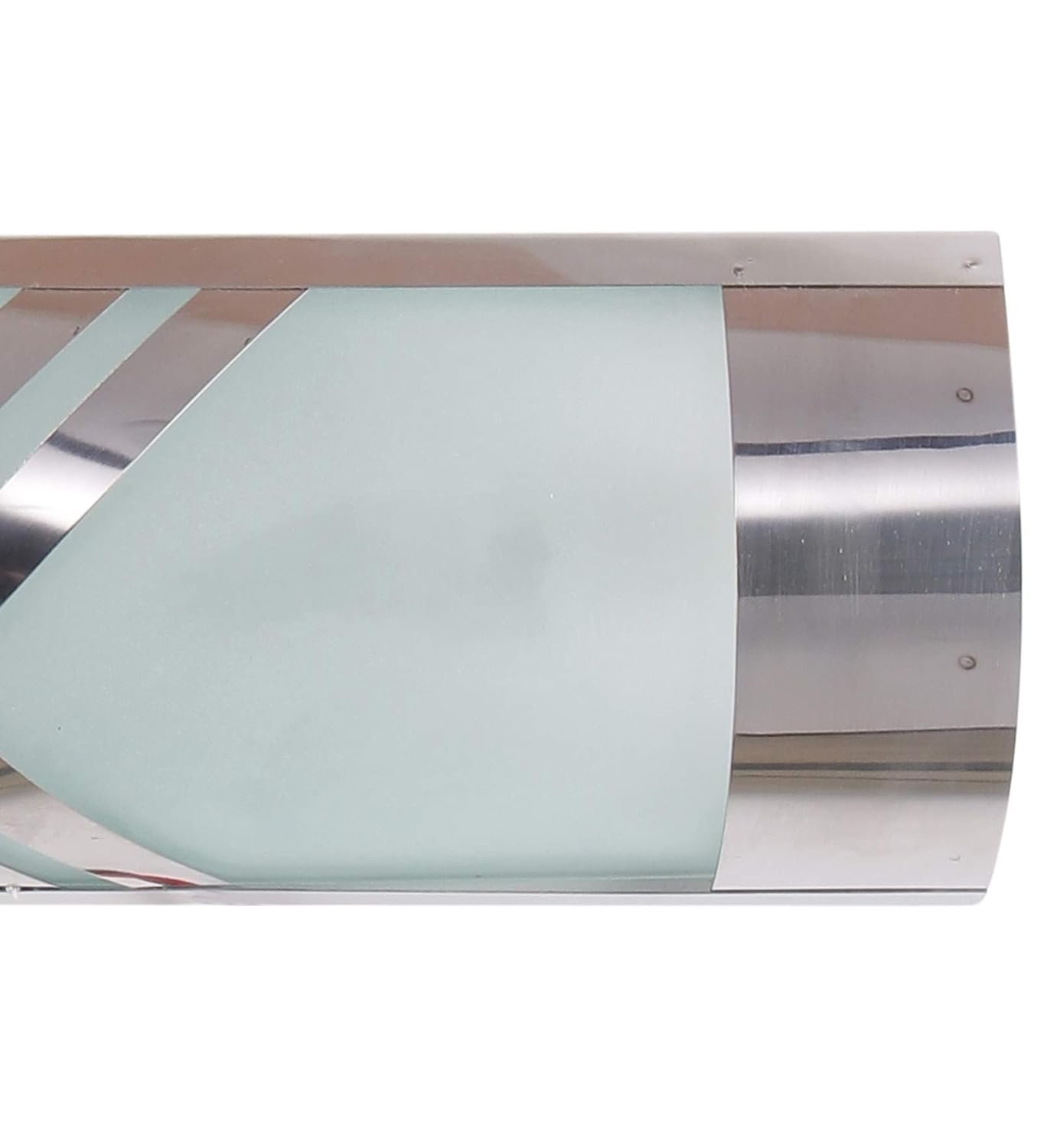 Off White Steel Cross Frosted Bathroom Light for Wash Basin/Mirror