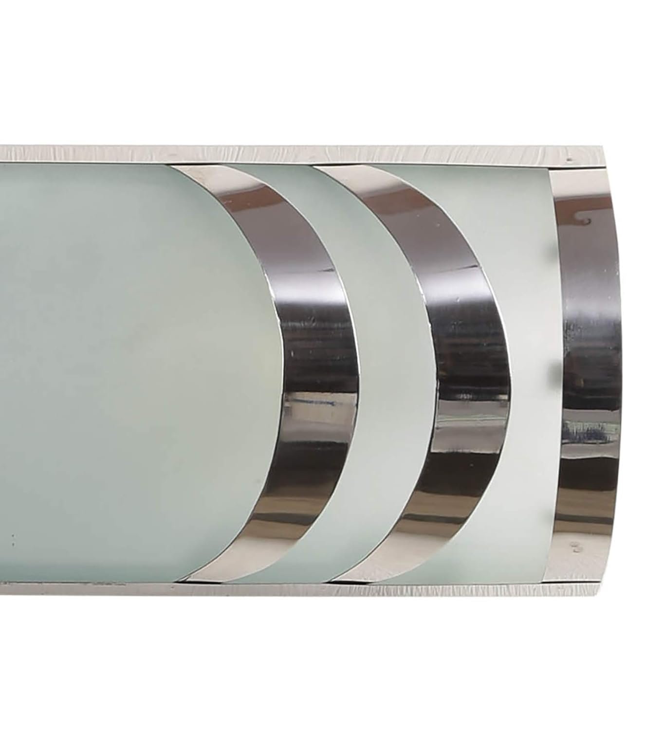 Steel & Frosted Glass Bath Light for Wash Basin & Mirror(Off-White),BL89