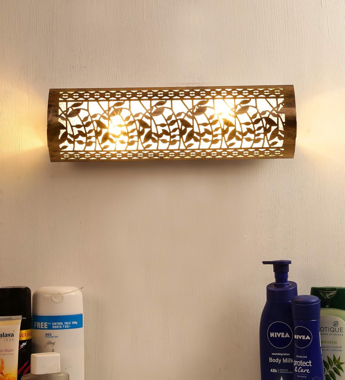 Antique Gold Finish & Glass Bath Light for Wash Basin & Mirror,BL93