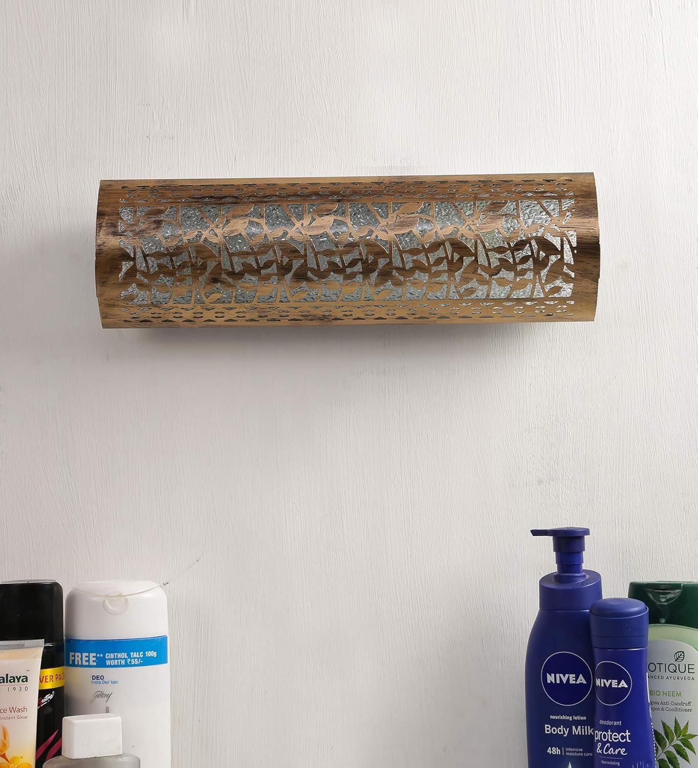 Antique Gold Finish & Glass Bath Light for Wash Basin & Mirror,BL93