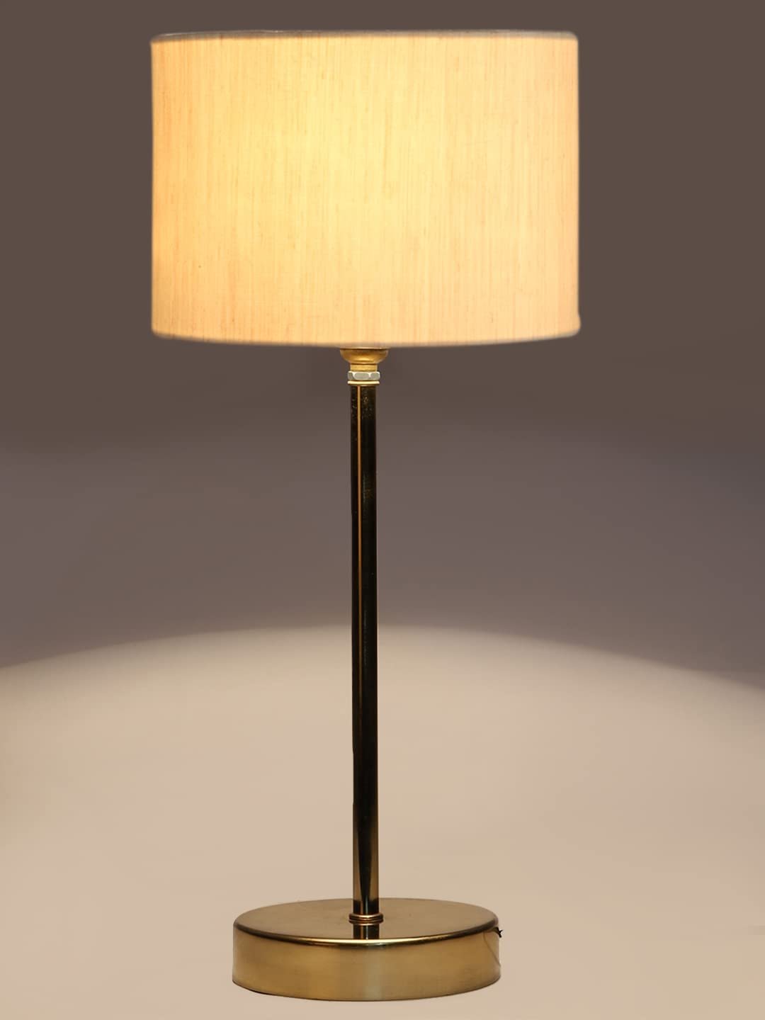 Off-White Cotton with Metal Gold Table Lamp(B)