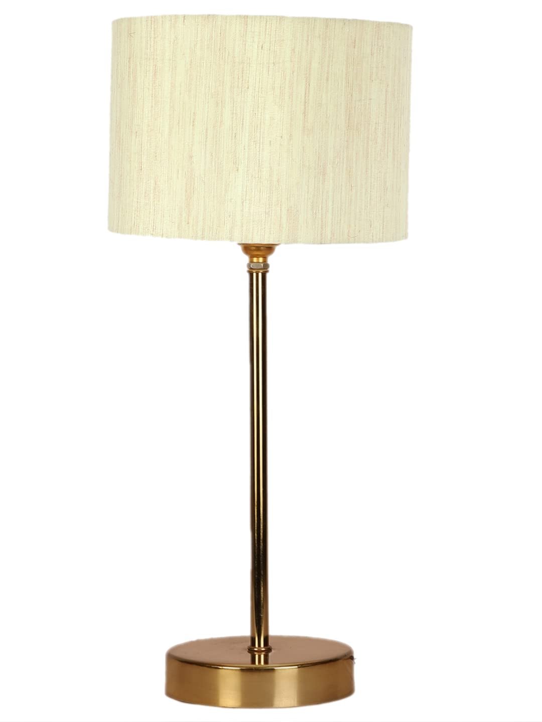 Off-White Cotton with Metal Gold Table Lamp(B)