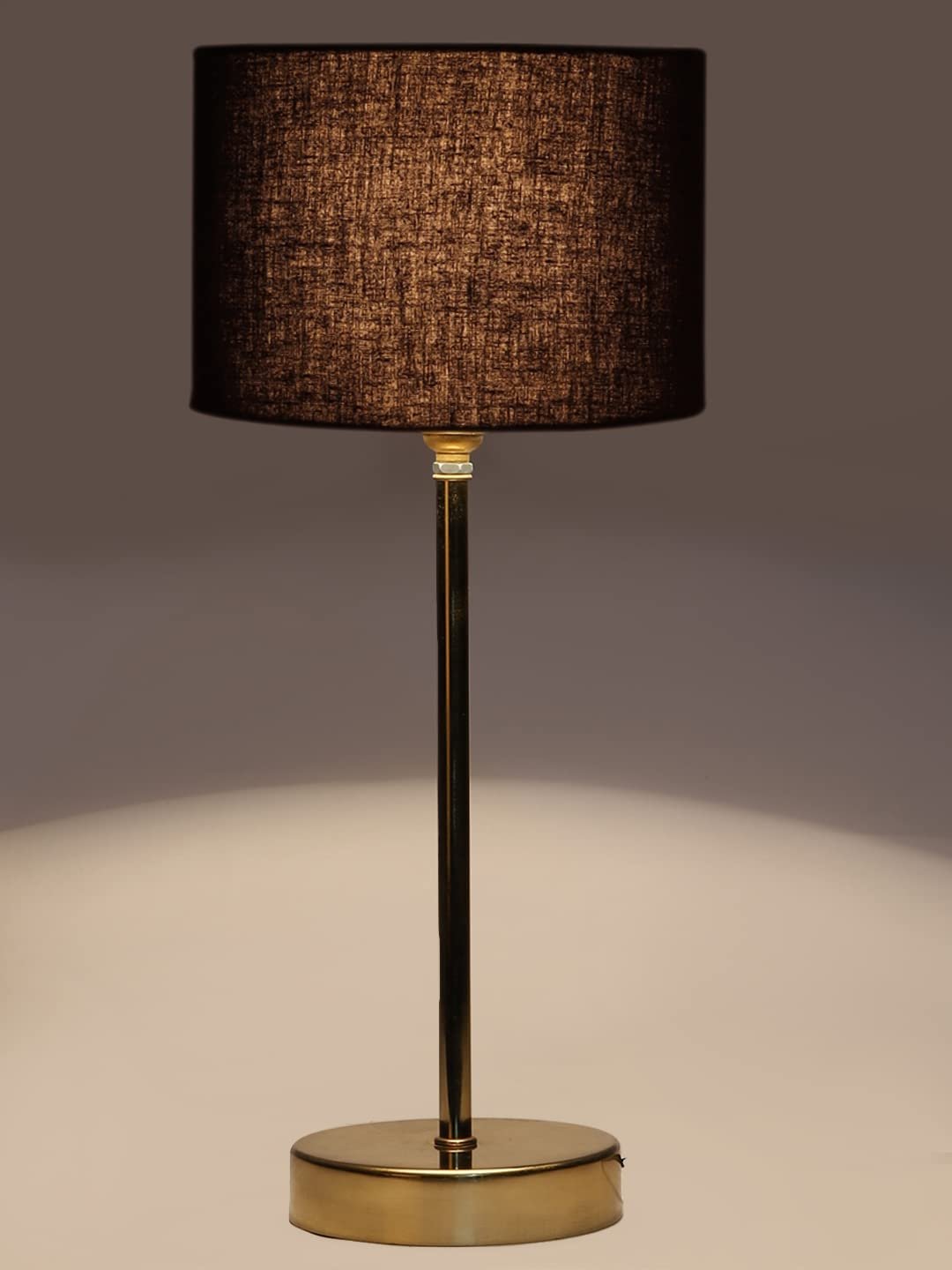 Black Cotton with Metal Gold Table Lamp (D)