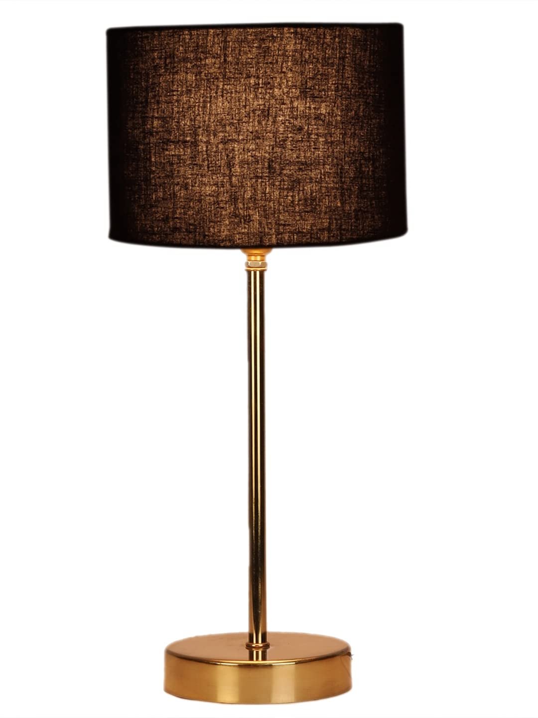 Black Cotton with Metal Gold Table Lamp (D)