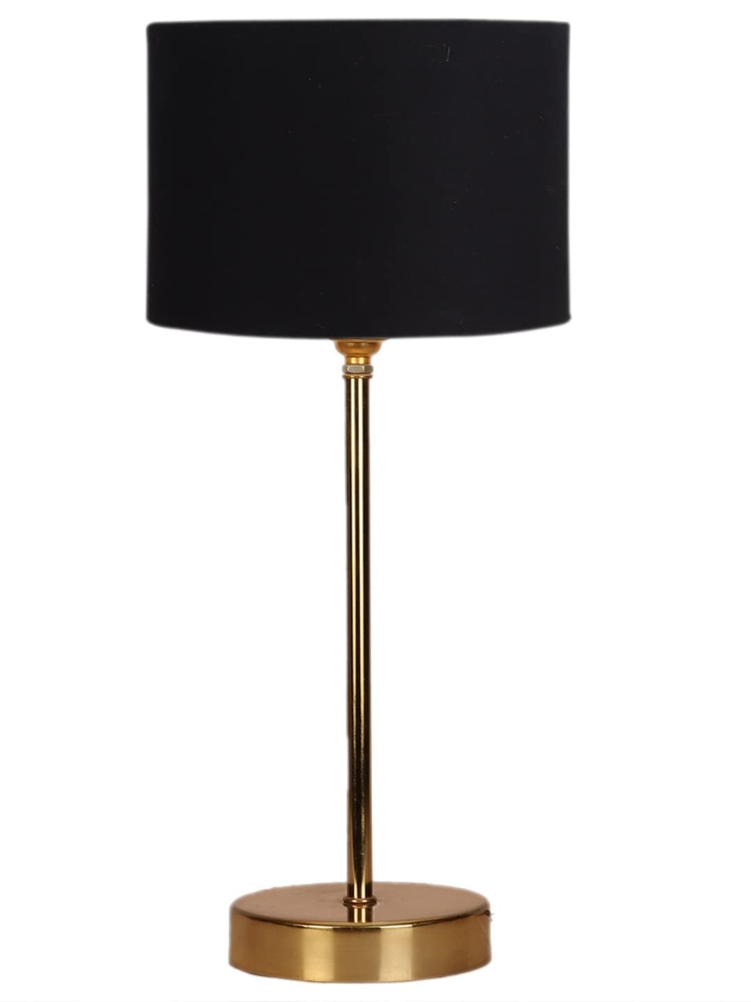 Black Cotton with Metal Gold Table Lamp (D)