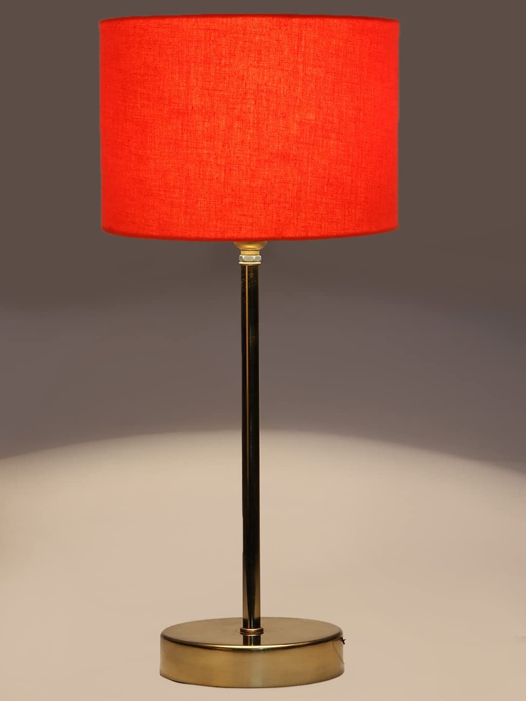 Orange Cotton with Metal Gold Table Lamp (F)