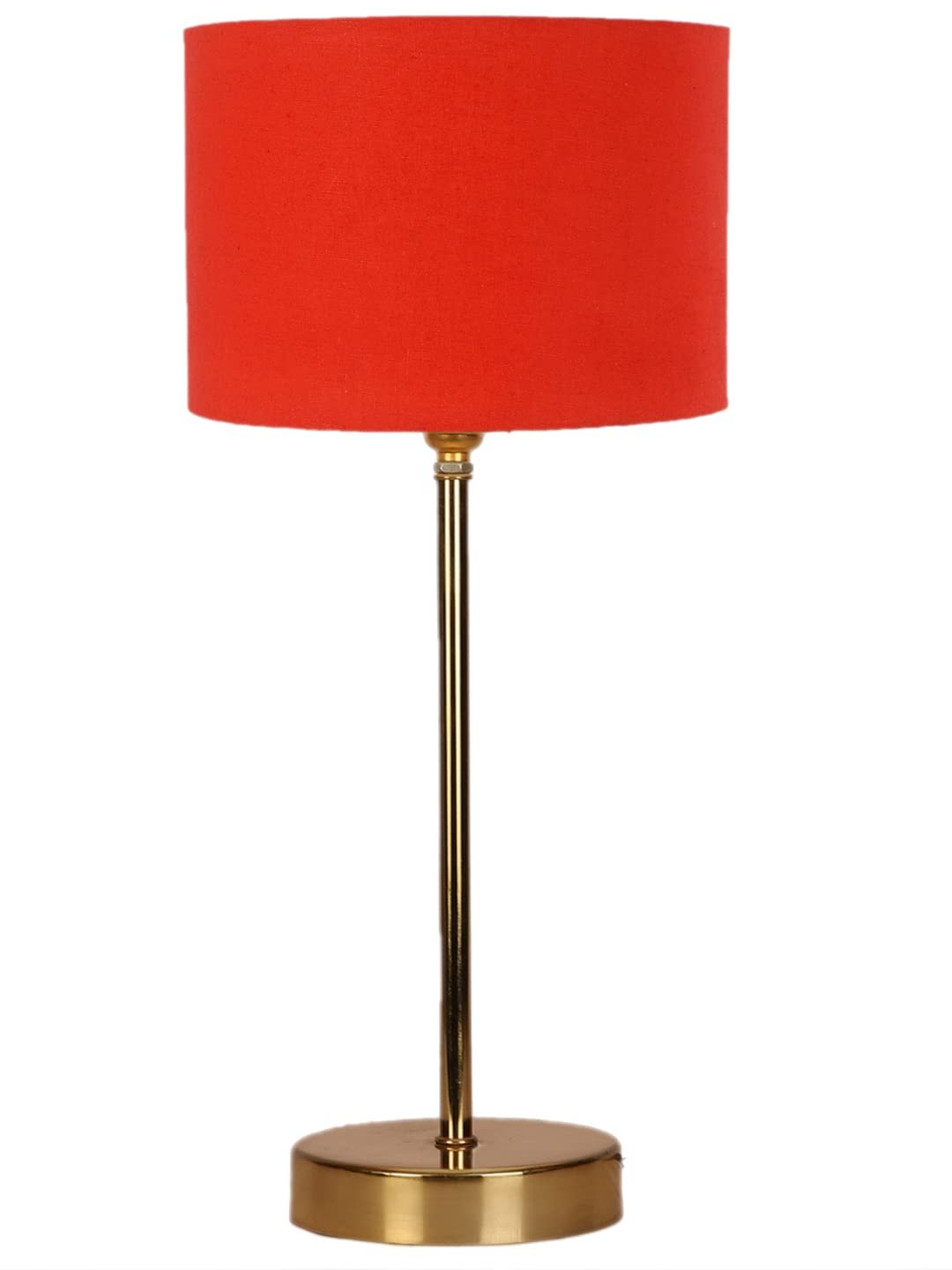 Orange Cotton with Metal Gold Table Lamp (F)