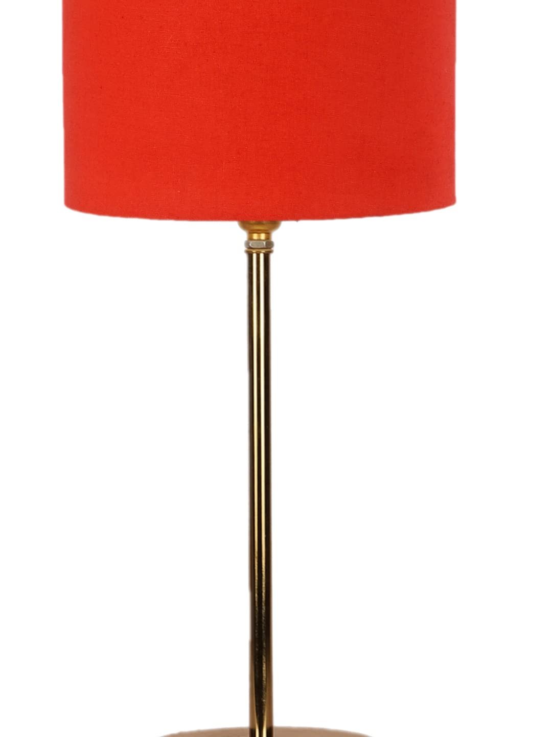 Orange Cotton with Metal Gold Table Lamp (F)