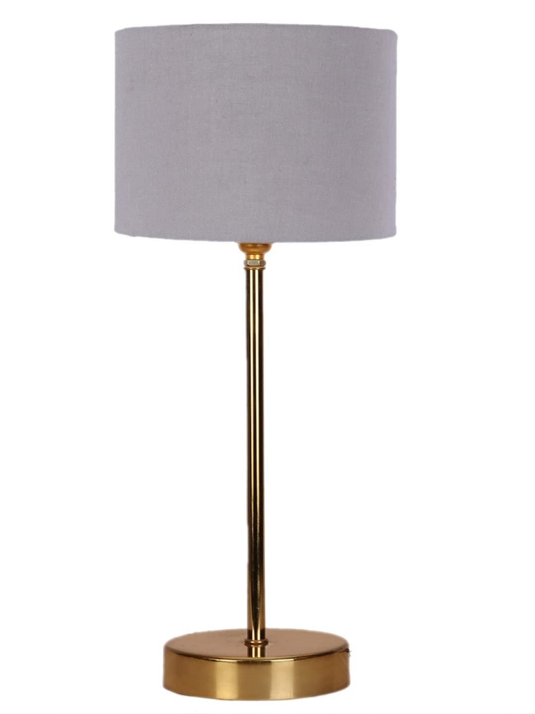 Grey Cotton with Metal Gold Table Lamp(H)