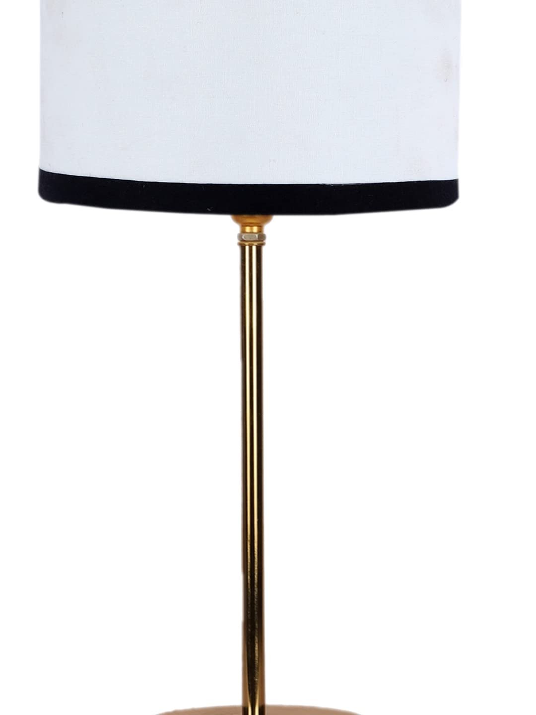 White & Black Cotton with Metal Gold Table Lamp (I)