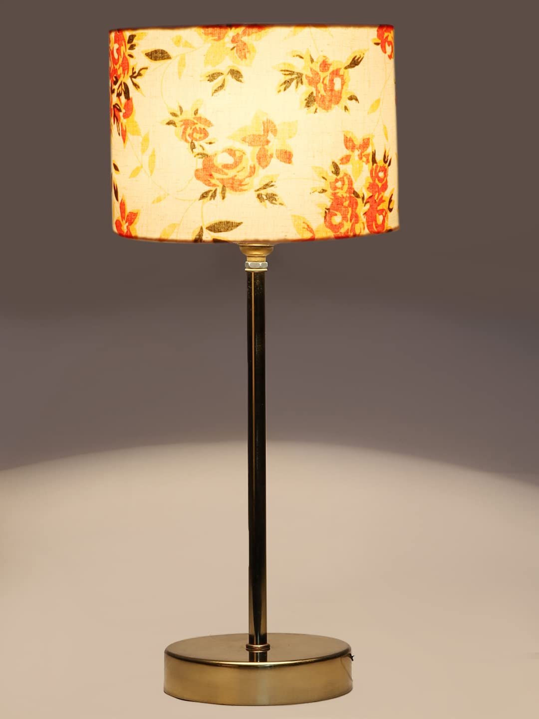 Multicolor Cotton with Metal Gold Table Lamp(N)