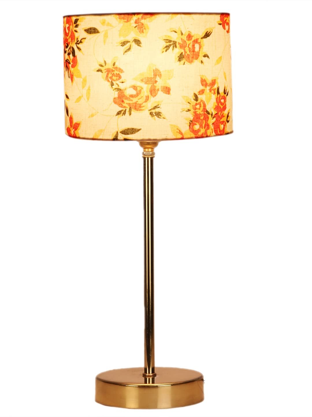 Multicolor Cotton with Metal Gold Table Lamp(N)