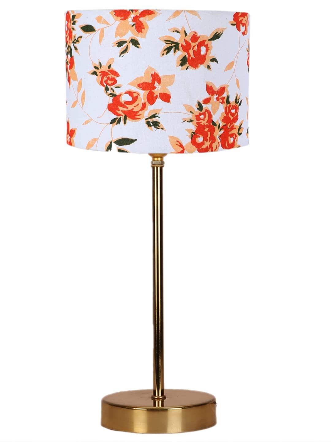 Multicolor Cotton with Metal Gold Table Lamp(N)
