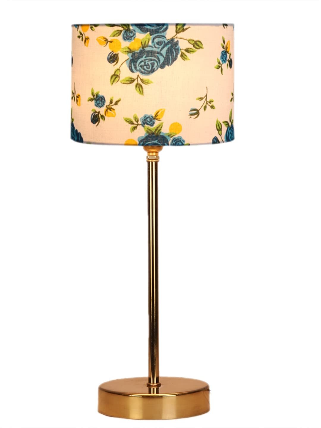 Multicolor Cotton with Metal Gold Table Lamp(0)