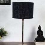 Black Jute with Metal Gold Table Lamp(x)