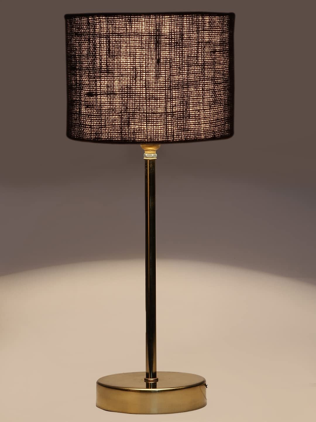 Black Jute with Metal Gold Table Lamp(x)